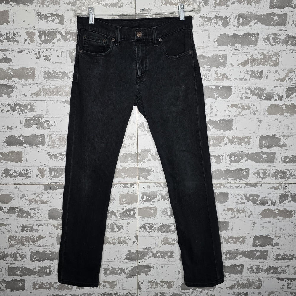Levis 511‎ Jeans Mens 30x30 Black Dark Wash Zip Fly Straight Leg Mid Rise Denim